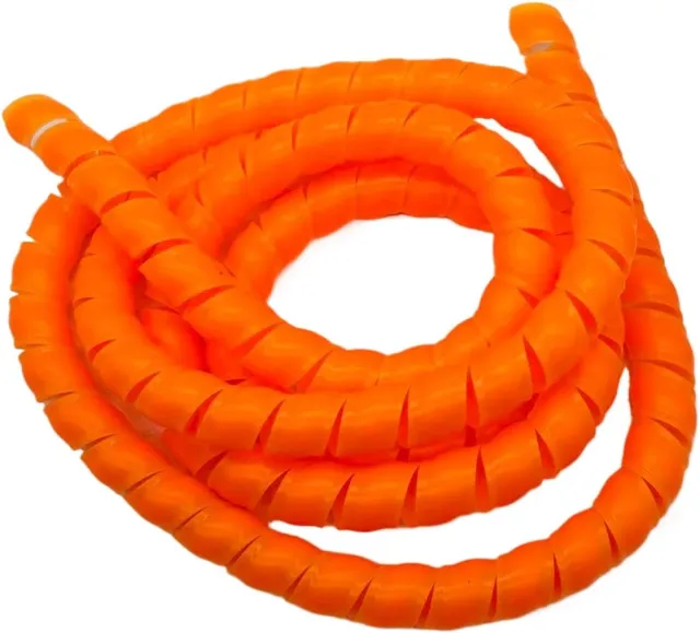 Protecteur de câble spiralé Flexible de 1 mètre, de 8 à 22 mm, for câbles et tuyaux Gaine de Protection(Orange,ID 10mm)