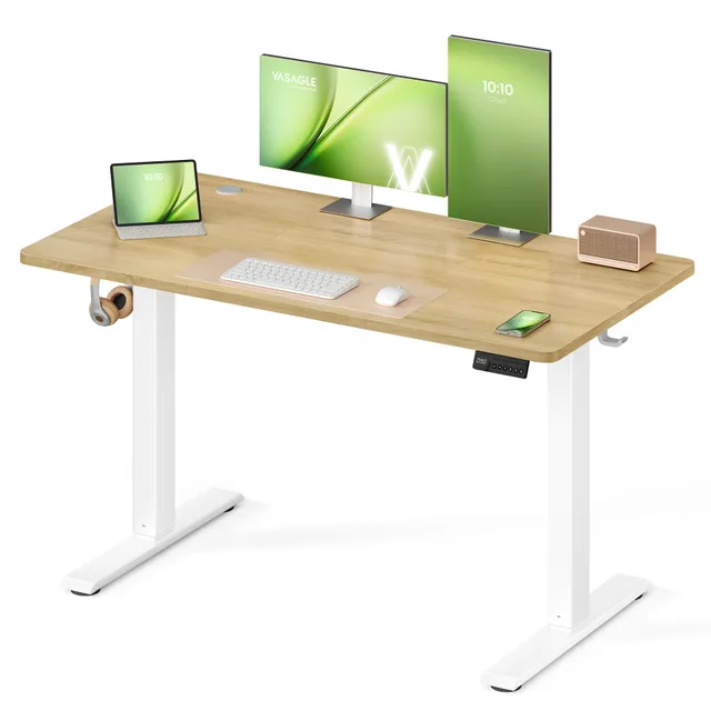 VASAGLE Bureau Électrique Réglable en Hauteur, Assis-Debout, 120 x 60 cm