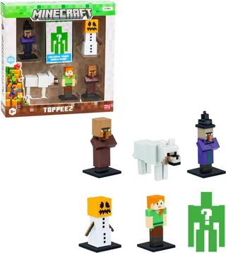 BANDAI - Minecraft - Pack de 6 Figurines à Collectionner - Coffret 6 Petites Figurines Dont 1 mystère - Collection Jeu Vidéo et Film Minecraft - Jouet à partir de 8 Ans - PMM2060
