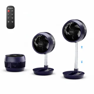 Airmate Ventilateur Silencieux Chambre 63cm Ventilateur sur Pied avec Telecommande Ventilateur Pliable Ventilateur de Table Silencieux Ventilateurs Puissant de Bureau pour Chambre