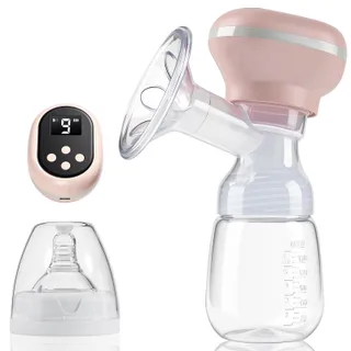 Tire-lait électrique portable, Silicone sans BPA avec 3 modes et 9 niveaux, Moteur silencieux rechargeable, Design étanche léger pour mamans actives et voyage