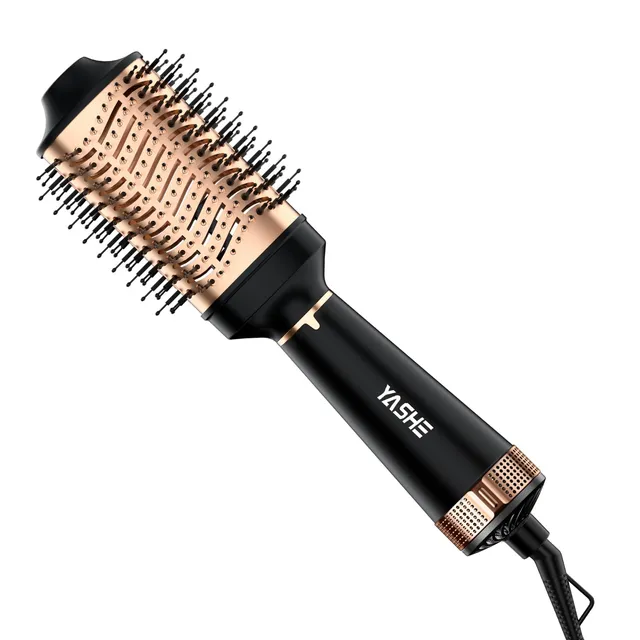 YASHE Brosse sèche-cheveux pour séchage rapide, brosses chaudes 4 en 1 en une étape pour coiffer et coiffer volumateur, brosse de sèche-cheveux à ions négatifs en 1200 W pour cheveux courts et longs