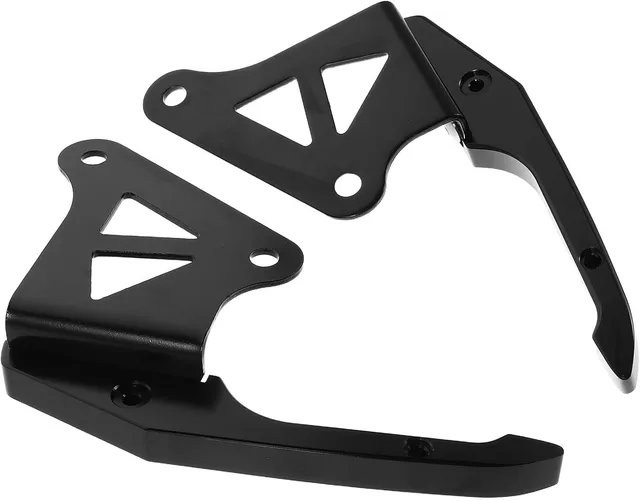 SHINEOFI Poignées de Maintien Arrière Moto en Alliage D’Aluminium, Barres D’Appui Siège Arrière Universelles Noires, Accessoires Passager Moto pour Toutes Saisons, Installation Rapide