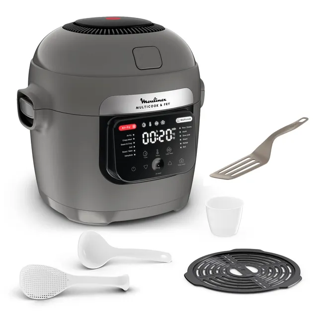 Moulinex - Multicook Fry Multicuiseur et Air Fryer - 6 L - Gris