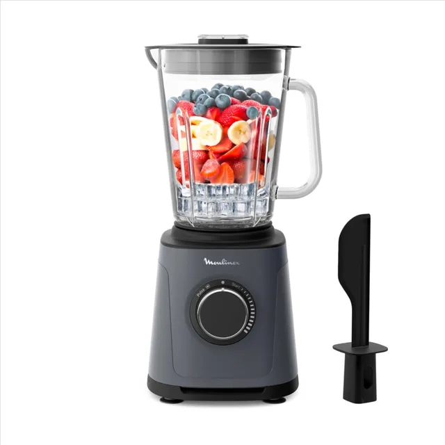 Moulinex - Blender PerfectMix Essential Gris 1200W Bol Verre 2 L