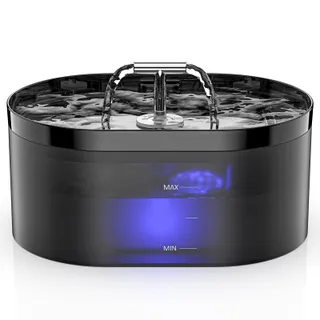 Fontaine à Eau Automatique pour Chat - 2,2L - Distributeur Eau Chat avec LED - Super Silencieuse, Chiens, Plusieurs Animaux de Compagnie