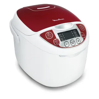 Moulinex - Multicuiseur Électrique 12 Fonctions et MK7051F1 - Rouge - Blanc