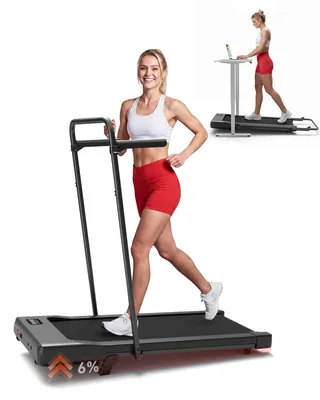Superun Raceable Walking Pad Adatto per Machine High-Tech, capacità 136KG Tapis Roulant Della Scrivania, Tapis Roulant Con App Control Con Corsi di Allenamento e Corse Multi-Runner