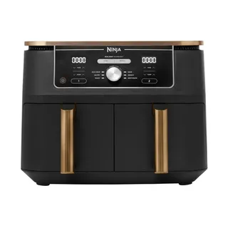 Ninja Foodi MAX Dual Zone Air Fryer, Friteuse sans huile, 2 tiroirs, 9,5 L, 6-en-1 (Air Fry, Max Crisp, rôtir, cuire, réchauffer, déshydrater), exclusivité Amazon, cuivre/noir, AF400EUCP