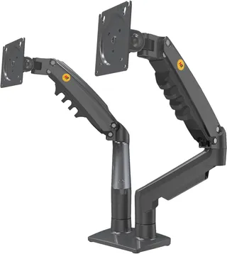 Ergosolid Bras Double écran 17-27 Pouces, gaz, VESA 75/100, 2x9 kg