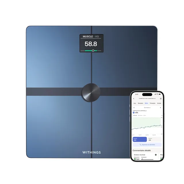 Withings Body Smart, Balance Corporelle, Wifi & Bluetooth, BIA, Noir