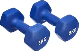 Amazon Basics Neoprene Dumbbell Pair, 10kgs (5 kg x 2 count), Blue