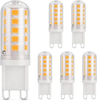 DiCUNO Ampoule LED G9 3W, Équiv. 30W, Blanc chaud 2700K, 410lm, Lot de 6