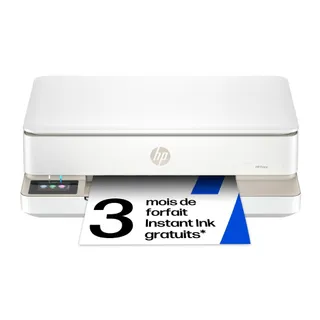 HP Envy 6120e, Imprimante Multifonction, Jet d'encre, A4, Couleur, Impression Recto Verso Automatique, Jusqu'à 10 ppm, Wi-FI, Smart, 3 Mois de Forfait Instant Ink Gratuit, Blanche