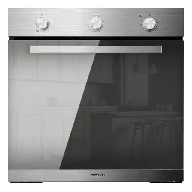 Cecotec Four encastrable Bolero Hexa C136000 Mirror Time A. 2800 W, capacité de 77 L, 4 fonctions, Minuterie, Steam Assist, Steam EasyClean, Cooling Fan, Triple Vitrage, Classe Énergétique A