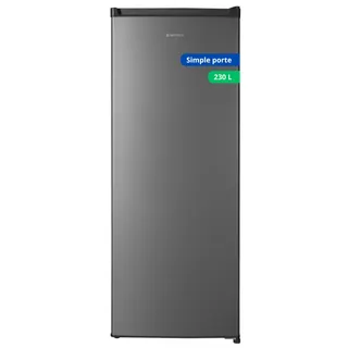 GEDTECH Refrigerateur simple porte GSP230SL Silver - capacité 230L - Classe E