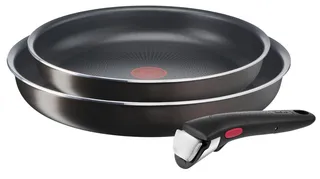 Tefal - Ingenio Lot de 2 poêles 24 et 28 cm avec poignée amovible - Noir