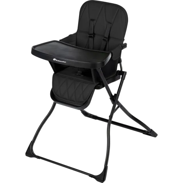 Bebeconfort Lily, chaise haute pour bébé, 6 mois à 3 ans, 9 à 15 kg, pliage ultra compact, légère (4 kg), facile à nettoyer, confort rembourré, pliage facile d’une seule main, Tinted Graphite