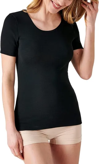 Damart T-Shirt Manches Courtes Fine Cote Femme