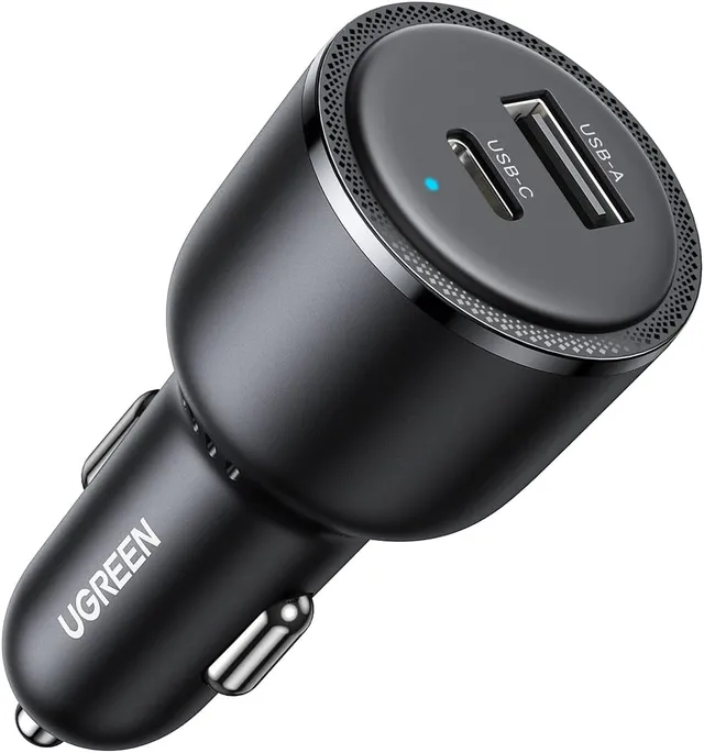 UGREEN 63W Chargeur Allume Cigare USB C 45W PPS 30W PD QC 3.0 2 Ports