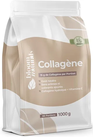 Collagène Hydrolysé Poudre – 1000g (66 Portions) – Peptides Type I & III