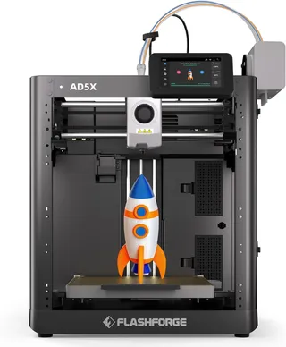 Flashforge AD5X Imprimante 3D 4 Couleurs, 600mm/s Vitesse Max CoreXY, Nivellement Automatique, Plateau PEI Magnétique, Buse 300°C, Wi-Fi & APP (220x220x220mm)