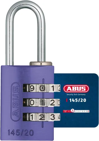 ABUS Cadenas à Combinaison 145/20 - Valises & Casiers, Aluminium, Code