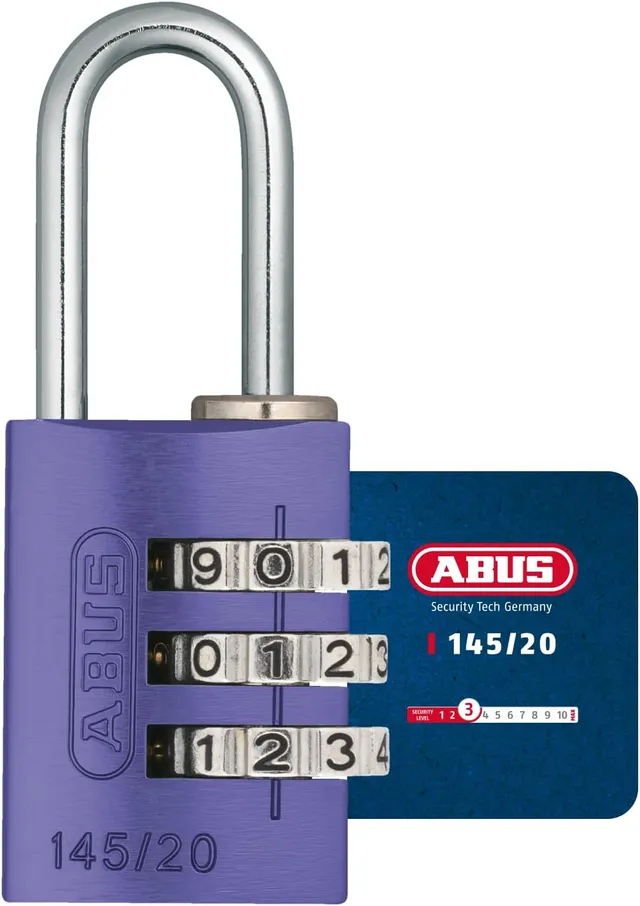 ABUS Cadenas à Combinaison 145/20 - Valises & Casiers, Aluminium, Code