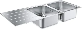 GROHE K500, évier inox avec égouttoir, GROHE Whisper