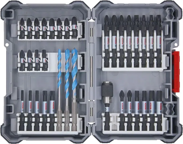 Bosch 35x PRO Impact Mixed Set (exclusivité Amazon), 35 pièces (pour Béton, Carreaux de céramique tendres, 108 x 168 mm, Professional Accessoire Perceuses)