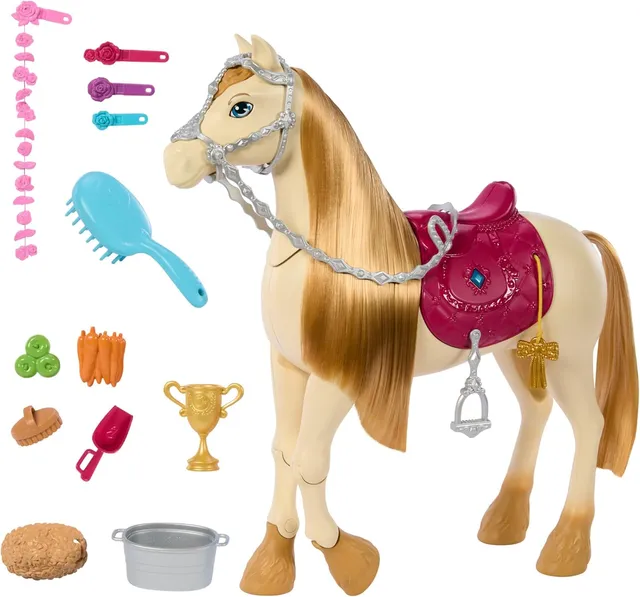 Barbie Cheval avec sons inspiré du film Barbie et la Grande Course à Cheval
