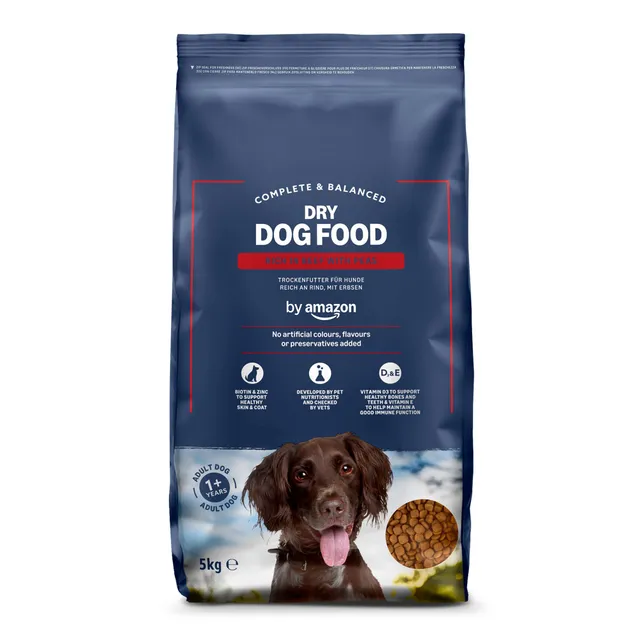 by Amazon - Croquettes complètes Pour Chien adulte, Boeuf aux Petits Pois, 5kg, lot de 1