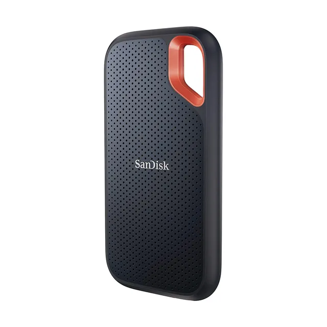 SanDisk Extreme Disque SSD Externe 500 Go (Portable NVMe SSD, jusqu'à 1050 Mo/s en lecture, 1000 Mo/s en écriture, USB-C, Résistance à la poussière et à l'eau classée IP65, Mousqueton pratique) Noir