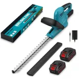 Taille Haie Batterie 21V avec 2 Batteries 3,0 Ah, Taille-Haie sans Fil 1000W Brushless, Lame 51 cm, Coupe 15 mm, Poignée Ergonomique pour Haies, Arbustes et Jardin (avec 2 Batteries)