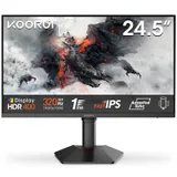 KOORUI G2511E Ecran PC Gamer 25 Pouces, 320Hz, Fast IPS, FHD 1080P Ecran Gaming, 1ms, HDR400, Adaptive Sync, Compatible VESA 75x75mm, HDMI 2.0/DP1.4, Réglage en Hauteur
