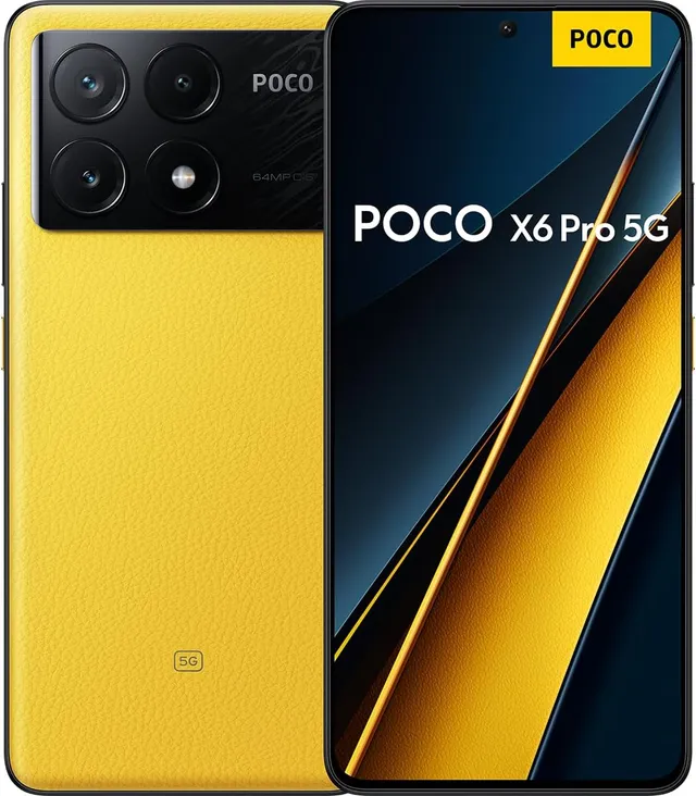 XIAOMI POCO X6 Pro 5G, Téléphone Mobile 8/256Go Jaune, Carte SIM Non Incluse, Smartphone Android, Version FR