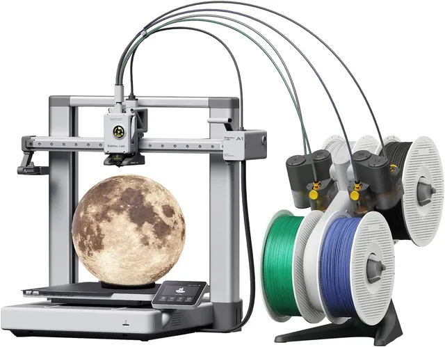 Bambu Lab A1 Combo 3D Printer with LED Lamp, High Speed & Accuracy