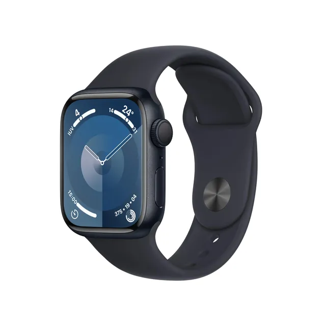 Apple Watch Series 9 [GPS, 41mm] - Boîtier Aluminium Minuit avec Bracelet Sport Minuit, M/L (Reconditionné)