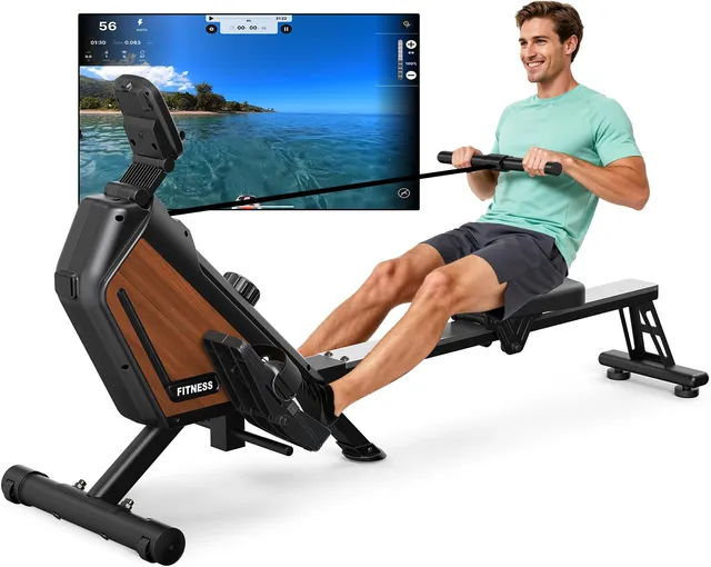 AeroMaze Rameur magnétique pour la Maison, avec app, Rangement Vertical