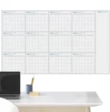 Calendrier Mural Effaçable À Sec Réutilisable Chaque Année – 150 X 85 Cm, Grand Calendrier Effaçable À Sec Pour Mur, Calendrier Vierge Non Daté De 12 Mois | Calendrier Mural Effaçable À Sec