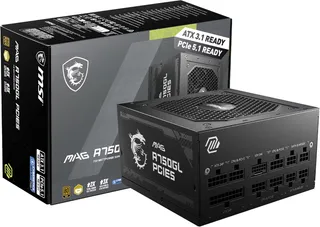 MSI MAG A750GL PCIE5 Alimentation modulaire ATX 3.1, 80 Plus Gold