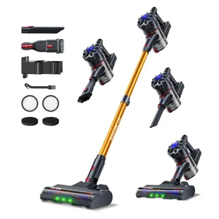 MONSGA Aspirateur Balai sans Fil 55kPa/550W/60min Tapis Poils Sols Durs