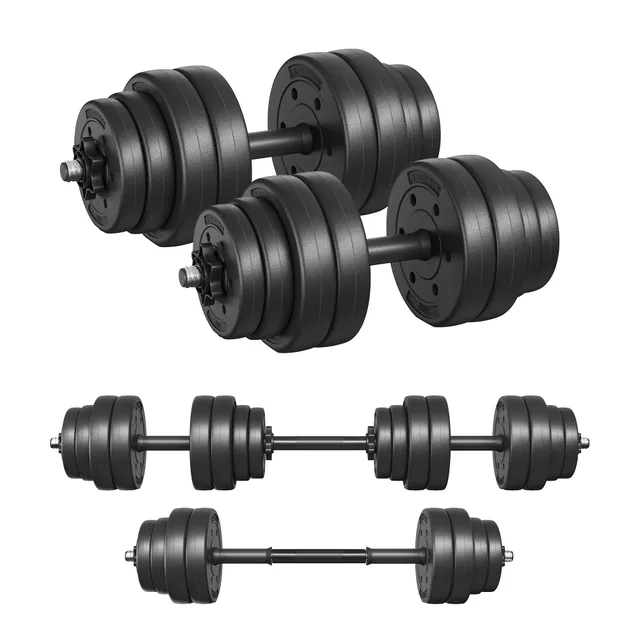SONGMICS Kit Haltères Musculation, 2 x 15 kg, Poids Réglable