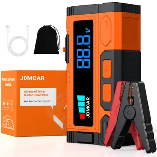 JDMCAR Booster Batterie Voiture 10000A 14.8V Jusqu'à10,0L Gaz/9,0L Diesel