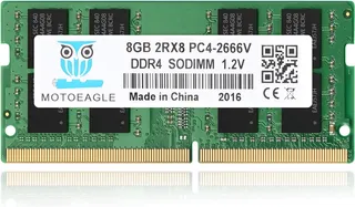 Mémoire RAM de 8 Go, 1RX8 DDR4, 2666 MHz SODIMM, PC4-21300 (PC4-2666 V), CL19 SODIMM 1,2 V à 260 broches, non-ECC, pour ordinateur portable
