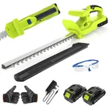 VOERJIA Taille Haie Batterie 21V, Taille-Haie Électrique sans Fil avec 2×2000mAh Batteries, Moteur 750W, Lame Double 50cm, Coupe Branche Électrique, Cisaille Haie pour Jardin et Arbustes