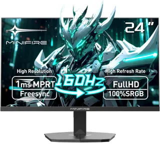 Minifire Écran PC Gamer 24 Pouces,160Hz, FHD(1920x1080), sRGB 100%,MPRT 1ms