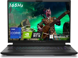 Alienware m18 R2 - Ordinateur Portable Gaming 18" QHD+ 165Hz, Nvidia G-Sync, Intel i9 14900HX, NVIDIA GeForce RTX 4080, RAM 32Go, SSD 1To, Windows 11 Home, Clavier AZERTY Français, Dark Metallic Moon