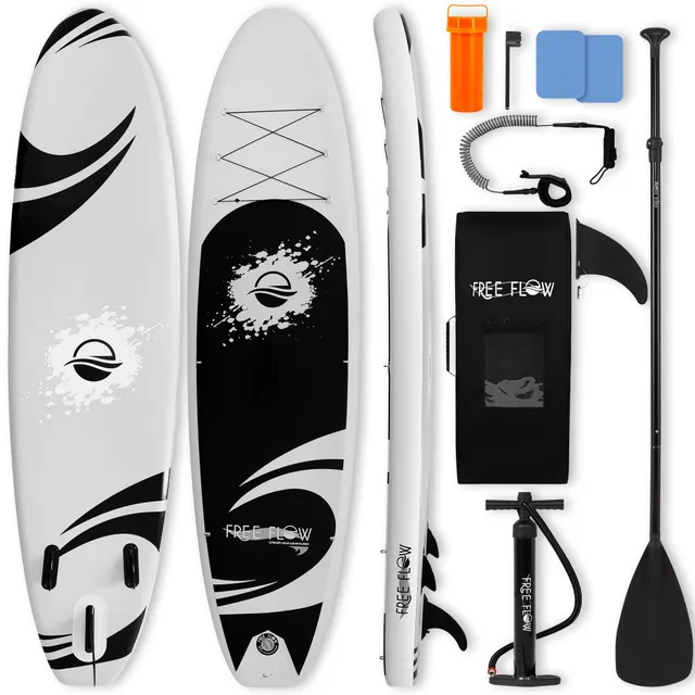 SereneLife Paddle Gonflable Adulte 305 x 81 cm – Stand Up Paddle Gonflable Stable et Antidérapant avec Accessoires, Planche Sup pour Lac, Rivière, Yoga et Pêche