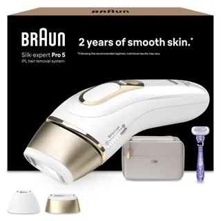 Braun Epilateur Lumiere Pulsee Silk·expert Pro 5 PL5157, Epilation Semi-Définitive, Alternative Au Laser, Résultats En 2 Séances, Rasoir Gillette Venus, Tête De Précision Pour Jambes, Maillot, Plus
